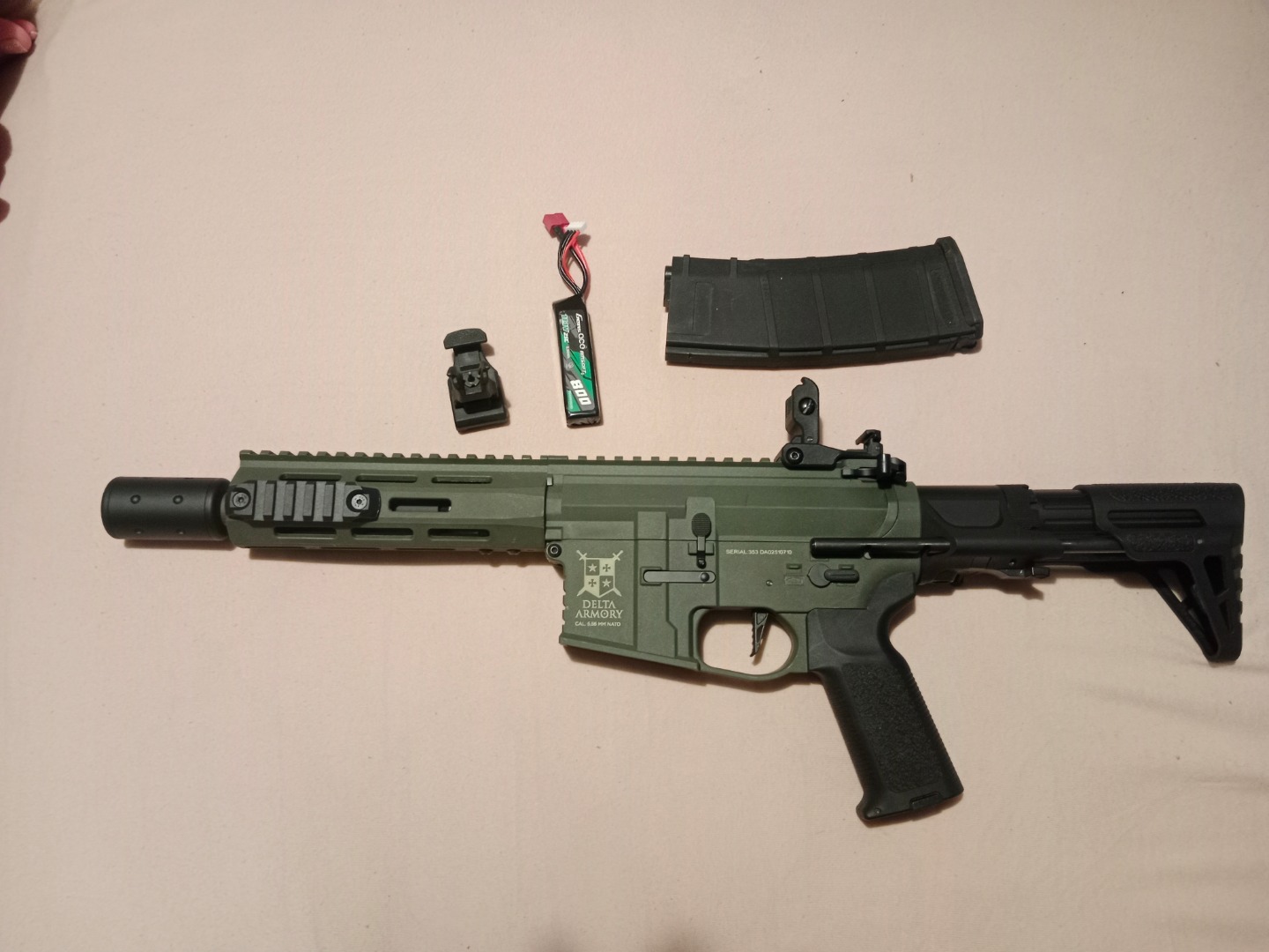 M4 AR15 M-LOK SilentOps 6,5" Charlie EAGLE Delta Armory Oliva